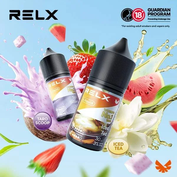 RELX 煙油:30ML&30mg/瓶 · 10 款經典口味 · 悅刻原廠煙油